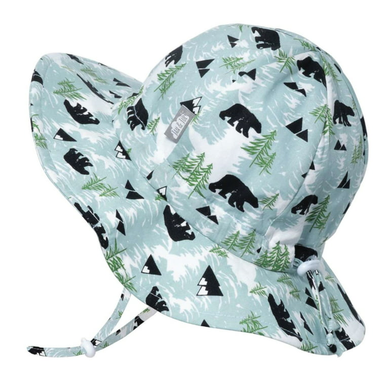 Jan & Jul Boys' Sun-Hat for Big Kids, Foldable, Packable, Breathable (XL:  5-12 years, Bear)