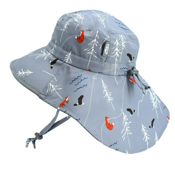 Jan & Jul Boys Toddler Sun Hat Packable UPF-50 Aqua-Dry Adventure (L: 2-5 years, The Rockies)