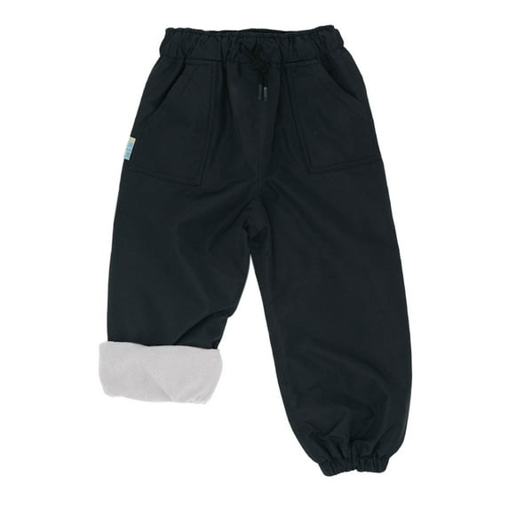 Jan & Jul Cozy-Dry Kids Boys Girls Rain & Snow Pants (Fleece Lined) - (Black - Size 8 Years)