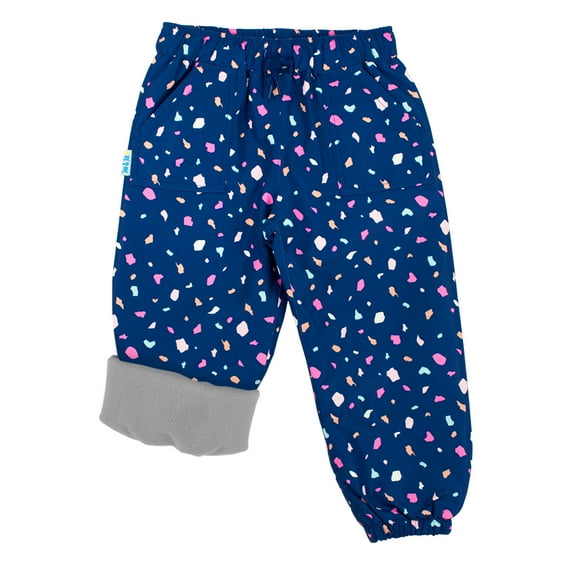 Jan & Jul Cozy-Dry Kids Girls Rain & Snow Pants (Fleece Lined) - (Terrazzo - Size 3T)