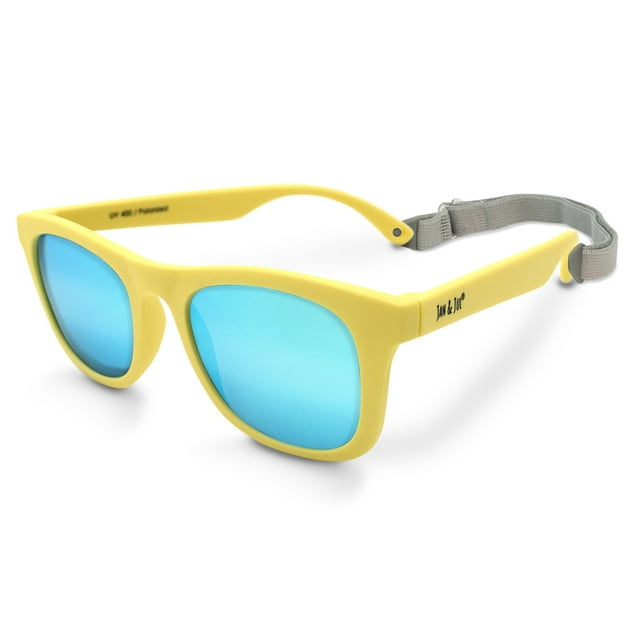 Jan & Jul Infant Sunglasses with Strap, Polarized UV400 Protection (S: 6 Months -2 Years, Lemonade Aurora)