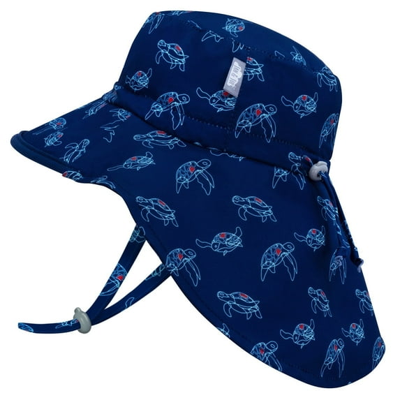 Jan & Jul Kids' Sun-Hat for Boys, Lightweight, Breathable Polyester (L: 2-5 Years, Turtle)