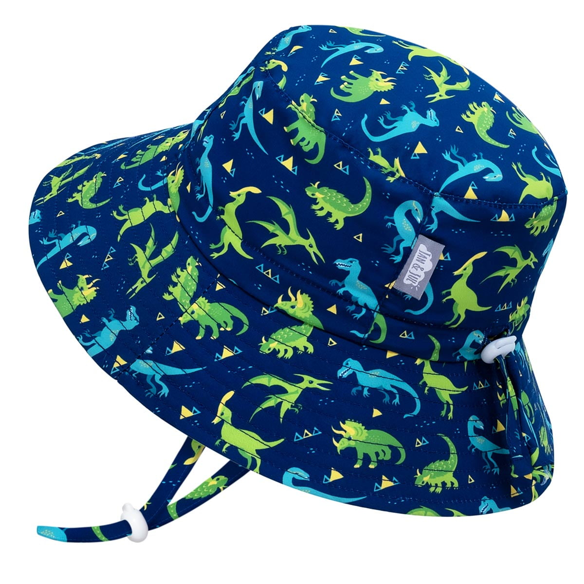 Jan & Jul Baby Boy Swim Sun-Hat, Stay-on Chin-Strap with Safety Clip (M:  6-24 months, Shark) 