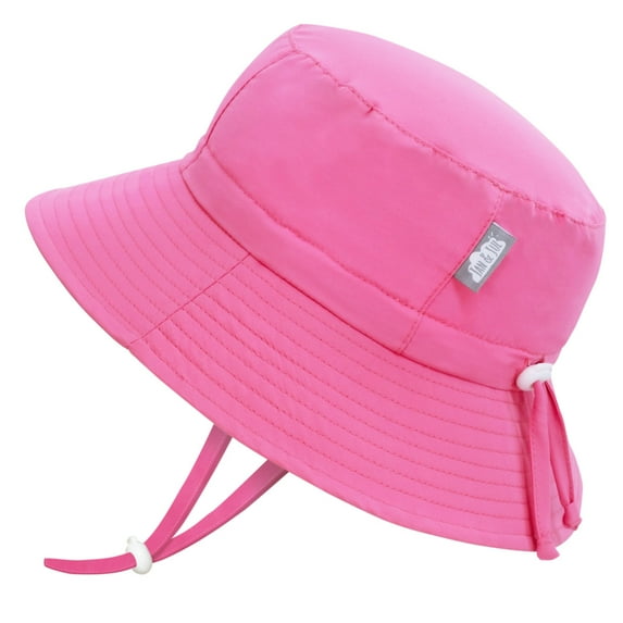 Jan & Jul Kids' Sun-Hats for Girls with UV Protection, Adjustable for Growth (XL: 5-12 Years, Watermelon Pink)
