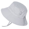 thumbnail image 1 of Jan & Jul Newborn Sun-Hat Baby Boy Adjustable Strap, Cotton (S: 0-6 months, Grey), 1 of 6