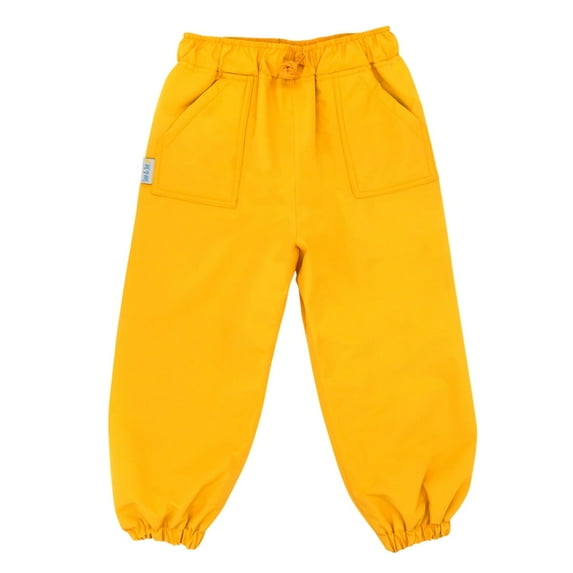 Jan & Jul Puddle-Dry Kids Girls Boys Rain Pants (Single Layer) - (Yellow - Size 10Y)