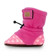 Jan & Jul Stay-Put Cozy Booties for Girls (Hearts, Large)