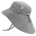 thumbnail image 1 of Jan & Jul Sun-Hat for Toddlers Girl Boy Adjustable, 50+UPF Quick-Dry (M: 6-24 months, Grey), 1 of 6