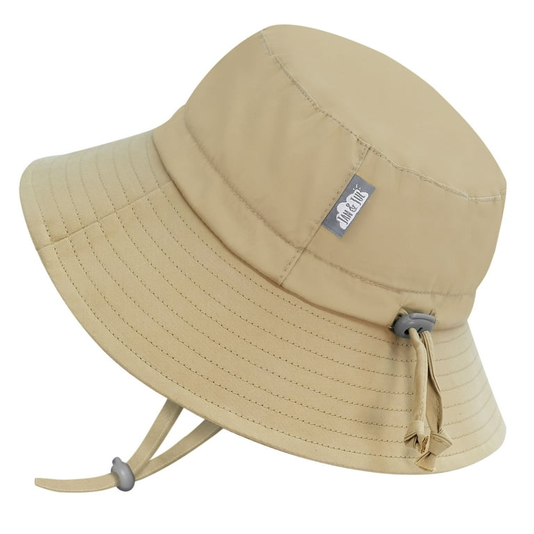 Jan Jul Sun Protection Kids Bucket Hat with Strings Foldable XL 5 12 Years Olive Khaki