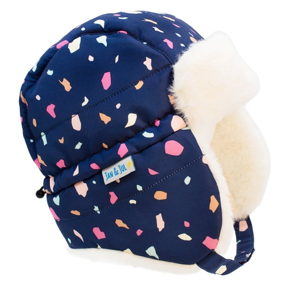 Jan & Jul Toddler Boy Girl Windproof Trapper Winter Hat (M: 6-24M, Terrazzo)