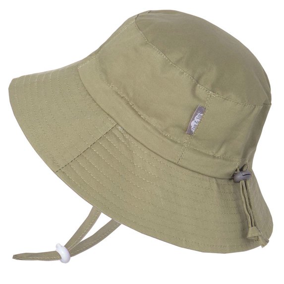 Jan & Jul Toddler Sun-Hat Boy, UPF 50, Adjustable for Growth (L: 2-5 years, Khaki)