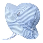 Jan & Jul Toddler Sun-Hat for Girls Boys, UPF 50 Protection (M: 6-24 months, Blue Stripes)