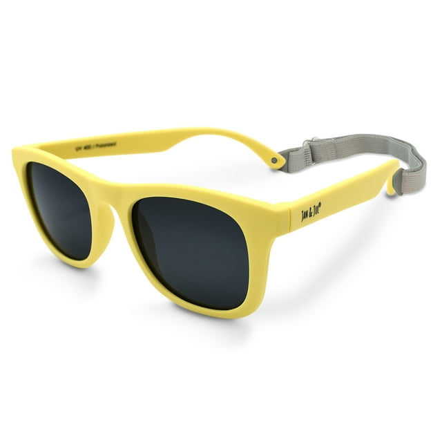 Jan & Jul Toddler Sunglasses with Strap, UV400 Polarized (M: 2 - 6 Years, Lemonade)