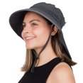 thumbnail image 1 of Jan & Jul UV Protective Quick-dry Sun-hat for Men, with Adjustable Strap and Wide Brim (Aqua-Dry Xplorer: Black, M), 1 of 6