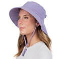thumbnail image 1 of Jan & Jul Women Sun Hat with Large Neck Flap and Adjustable Strap (Aqua-Dry Xplorer: Purple, L), 1 of 6