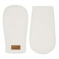 thumbnail image 1 of Jan & Jul baby toddler warm fleece lined thumbless knit mittens for fall winter (S: 3-9m, Cream), 1 of 6