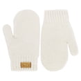 thumbnail image 1 of Jan & Jul toddler kids warm fleece lined knit mittens with thumb for fall winter (M: 6-24m, Cream), 1 of 6
