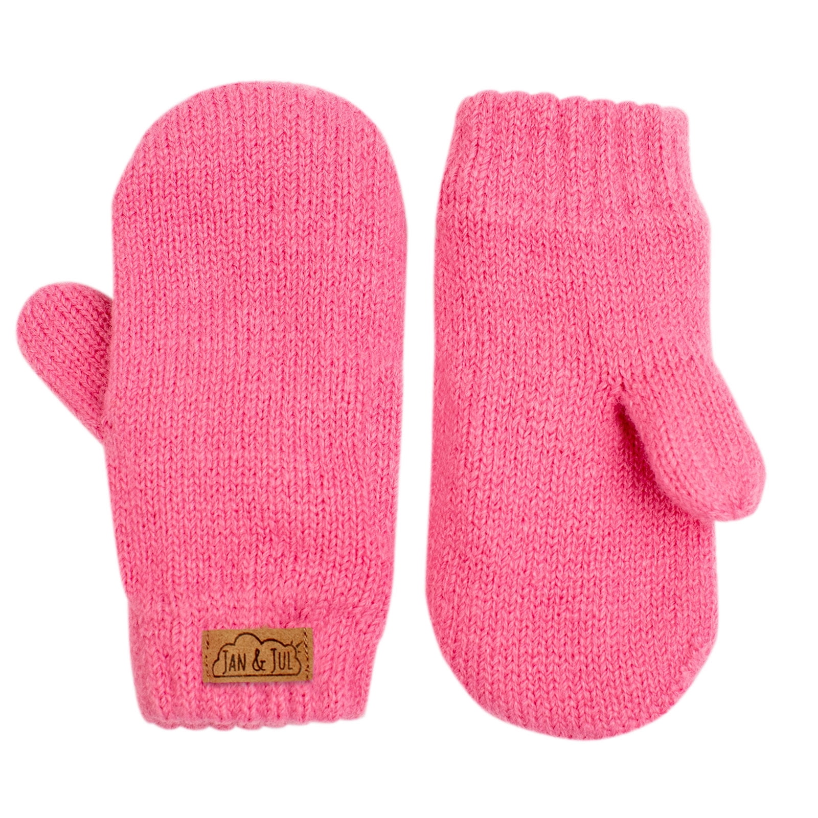 Jan & Jul toddler kids warm fleece lined knit mittens with thumb for