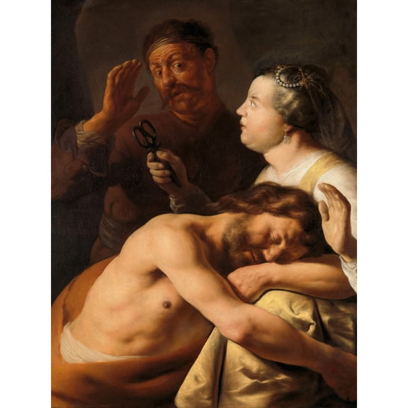 Jan Lievens Samson And Delilah Bible Paitning Extra Large XL Wall Art Poster Print