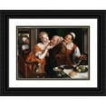thumbnail image 1 of Jan Massys 24x18 Black Ornate Framed Double Matted Museum Art Print Titled: The Ill-Matched Pair (1566), 1 of 5