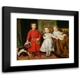 thumbnail image 1 of Jan Matejko 14x12 Black Modern Framed Museum Art Print Titled - Portrait of Artist's Three Children, Tadeusz, Helena and Beata (1870), 1 of 1