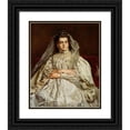 thumbnail image 1 of Jan Matejko 15x18 Black Ornate Wood Framed Double Matted Museum Art Print Titled - Portrait of Artist's Wife, Teodora Nee Giebułtowska (1879), 1 of 5