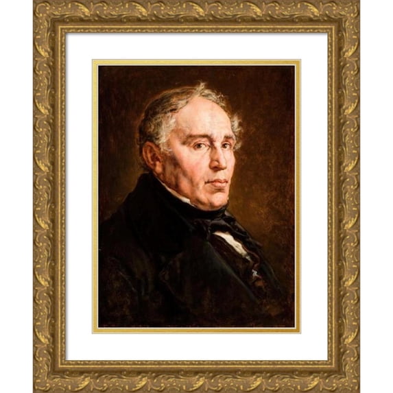 Jan Matejko 15x18 Gold Ornate Wood Frame and Double Matted Museum Art Print Titled - Portrait of Franciszek Matejko, Artist's Father. (1877)