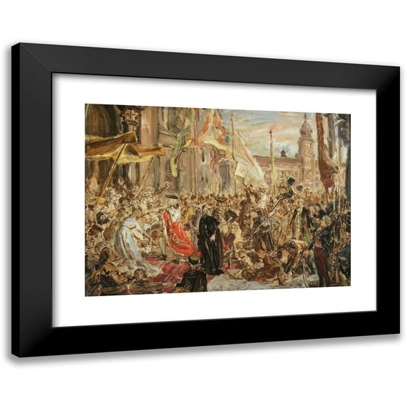 Jan Matejko 18x14 Black Modern Framed Museum Art Print Titled - Sketch for the Painting “Constitution of the 3 May” (1890)