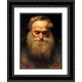 thumbnail image 1 of Jan Matejko 2x Matted 20x24 Black Ornate Framed Art Print 'old man's head', 1 of 2