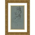 thumbnail image 1 of Jan Miel 15x24 Gold Ornate Framed and Double Matted Museum Art Print Titled - Seated Cavalier with His Arm Akimbo, 1 of 4