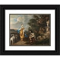 thumbnail image 1 of Jan Mijtens 18x15 Black Ornate Wood Framed Double Matted Museum Art Print Titled - Granida and Daiphilo, Double Portrait of a Young Couple (C. 1640 - C. 1670), 1 of 5