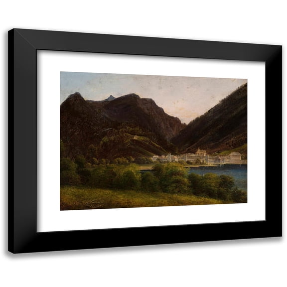 Jan Nepomucen Glowacki 18x14 Black Modern Framed Museum Art Print Titled - View of the City in the Valley (1829)
