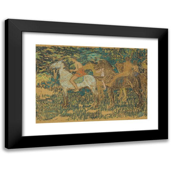 Jan Preisler 14x11 Black Modern Framed Museum Art Print Titled - Horsemen (Procession)