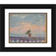 thumbnail image 1 of Jan Rembowski 18x15 Black Ornate Wood Framed Double Matted Museum Art Print Titled - Parapet of Balcony with Flower Pots, 1 of 5