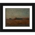 thumbnail image 1 of Jan Stanislawski 14x11 Black Ornate Wood Framed Double Matted Museum Art Print Titled: Ricks of Corn (1901-1905), 1 of 5