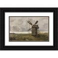 thumbnail image 1 of Jan Stanislawski 24x16 Black Ornate Framed Double Matted Museum Art Print Titled: Ukrainian Windmill (1883), 1 of 5
