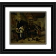 thumbnail image 1 of Jan Steen 16x15 Black Ornate Wood Framed Double Matted Museum Art Print Titled - Interior of an Inn with an Old Man Amusing Himself with the Landlady and Two Men Playing Backgammon, Kno, 1 of 5