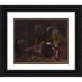 thumbnail image 1 of Jan Steen 24x20 Black Ornate Framed Double Matted Museum Art Print Titled: The Drunken Couple (C. 1655 - C. 1665), 1 of 5