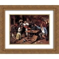 thumbnail image 1 of Jan Steen 2x Matted 24x20 Gold Ornate Framed Art Print 'Argument over a Card Game', 1 of 2