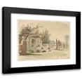 thumbnail image 1 of Jan Striening 24x20 Black Modern Framed Museum Art Print Titled - Gate of the Slot Van Heemstede (1865), 1 of 5