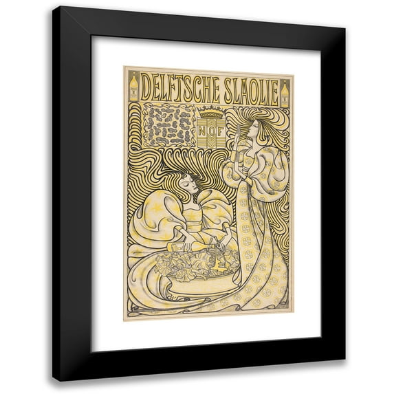 Jan Toorop 11x14 Black Modern Framed Museum Art Print Titled - Delft Salad Oil (1894)