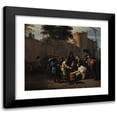 thumbnail image 1 of Jan Van Huchtenburg 14x12 Black Modern Framed Museum Art Print Titled - Casting the Dice for Life or Death (1680 - 1720), 1 of 5