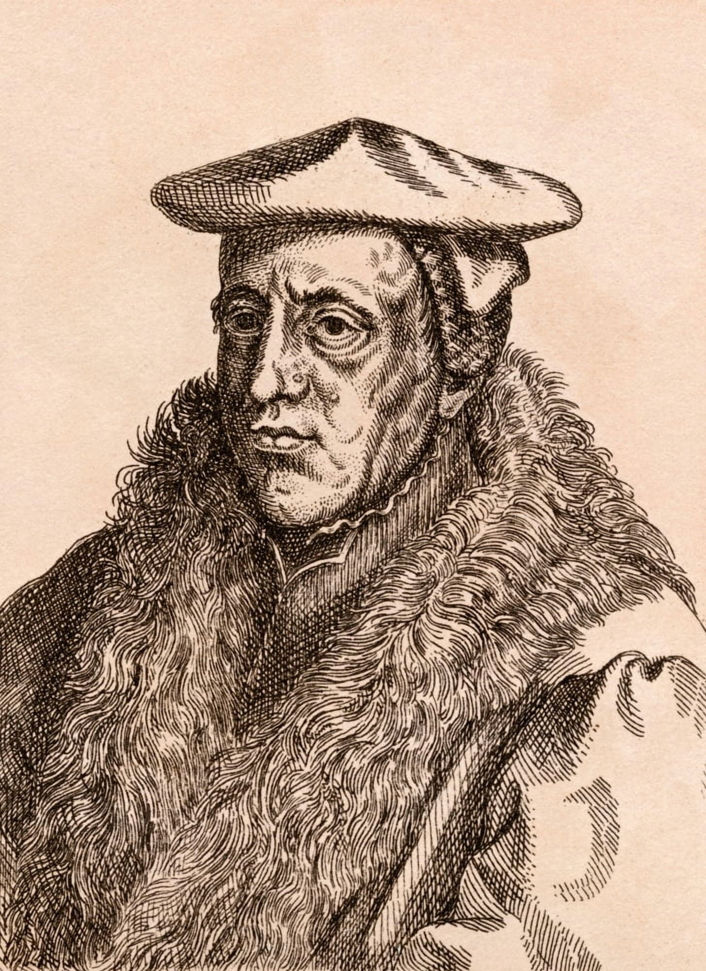 Jan Van Scorel 1495-1562 Dutch Artist From 75 Portraits Of Celebrated Painters From Authentic Originals Etched By James Girtin Published London 1817 Canvas Art - Ken Welsh Design Pics (12 x 17)