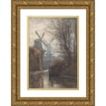 thumbnail image 1 of Jan Veth 11x14 Gold Ornate Wood Frame and Double Matted Museum Art Print Titled - Mills on a Vaart (1887), 1 of 4
