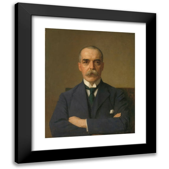 Jan Veth 12x14 Black Modern Framed Museum Art Print Titled - Portrait of Isaac De Bruijn (1872-1953) (1922)
