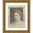 thumbnail image 1 of Jan Veth 19x24 Gold Ornate Framed and Double Matted Museum Art Print Titled - Portrait of Miss Wiedenbruggen (1874 - 1925), 1 of 4