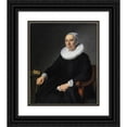 thumbnail image 1 of Jan Victors 20x23 Black Ornate Framed Double Matted Museum Art Print Titled: Portrait of a Lady (1656 - 1657), 1 of 5