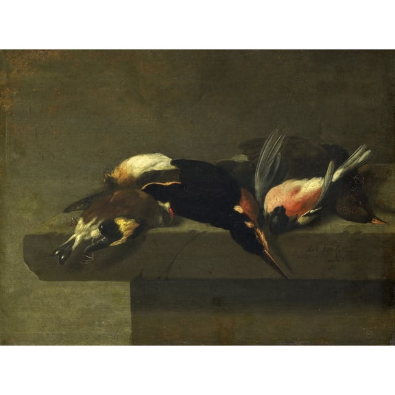 Jan Vonck Dead Birds Still Life Painting Extra Large XL Wall Art Poster Print