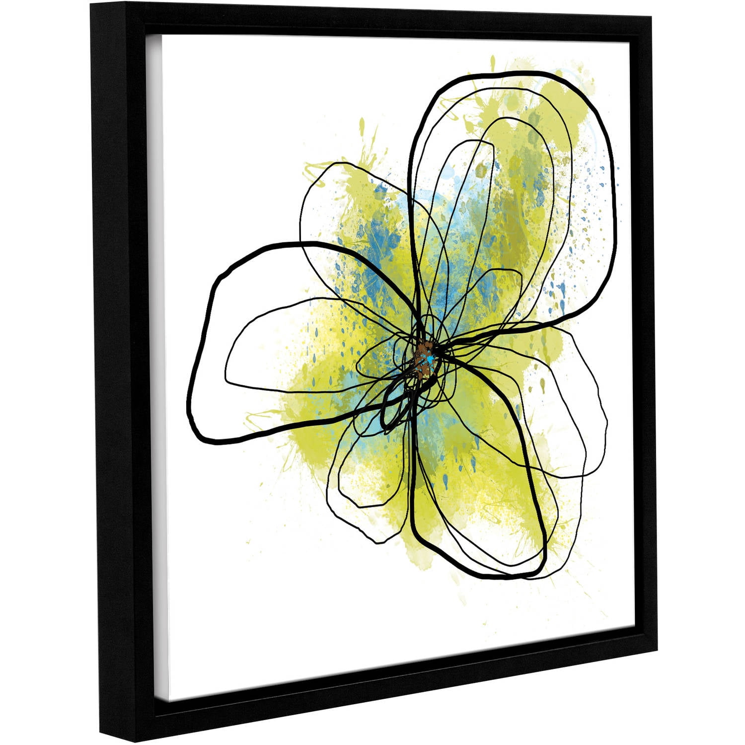 Jan Weiss "Citron Petals II" Floater-Framed Gallery-Wrapped Canvas