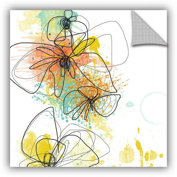 Jan Weiss "Orange Botanica" Removable Wall Art